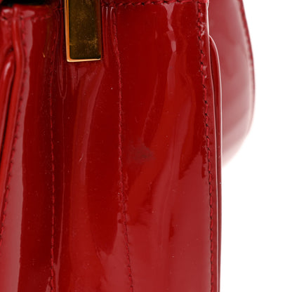 Saint Laurent Patent Calfskin Matelasse Medium Vicky Chain Bag Rouge Eros 11 of 12
