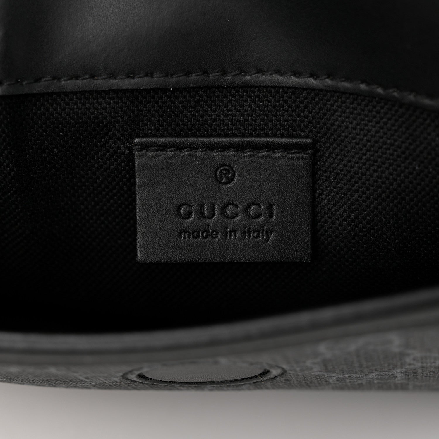 Gucci GG Supreme Monogram Web Slim Belt Bag Black Grey 6 of 10