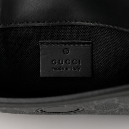 Gucci GG Supreme Monogram Web Slim Belt Bag Black Grey 6 of 10