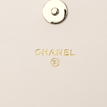 Chanel Lambskin Quilted Book Wallet On Chain WOC Black 6 of 12