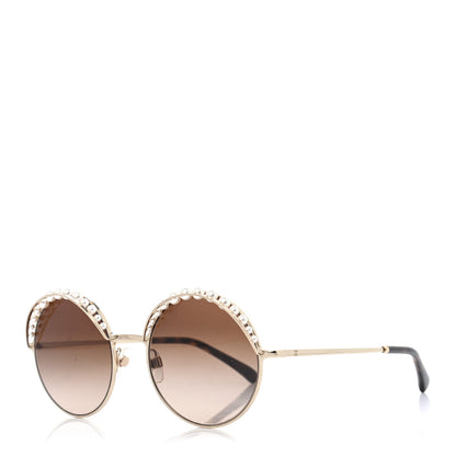 Chanel Pearl Round Sunglasses 4234-H Light Brown 1 of 7