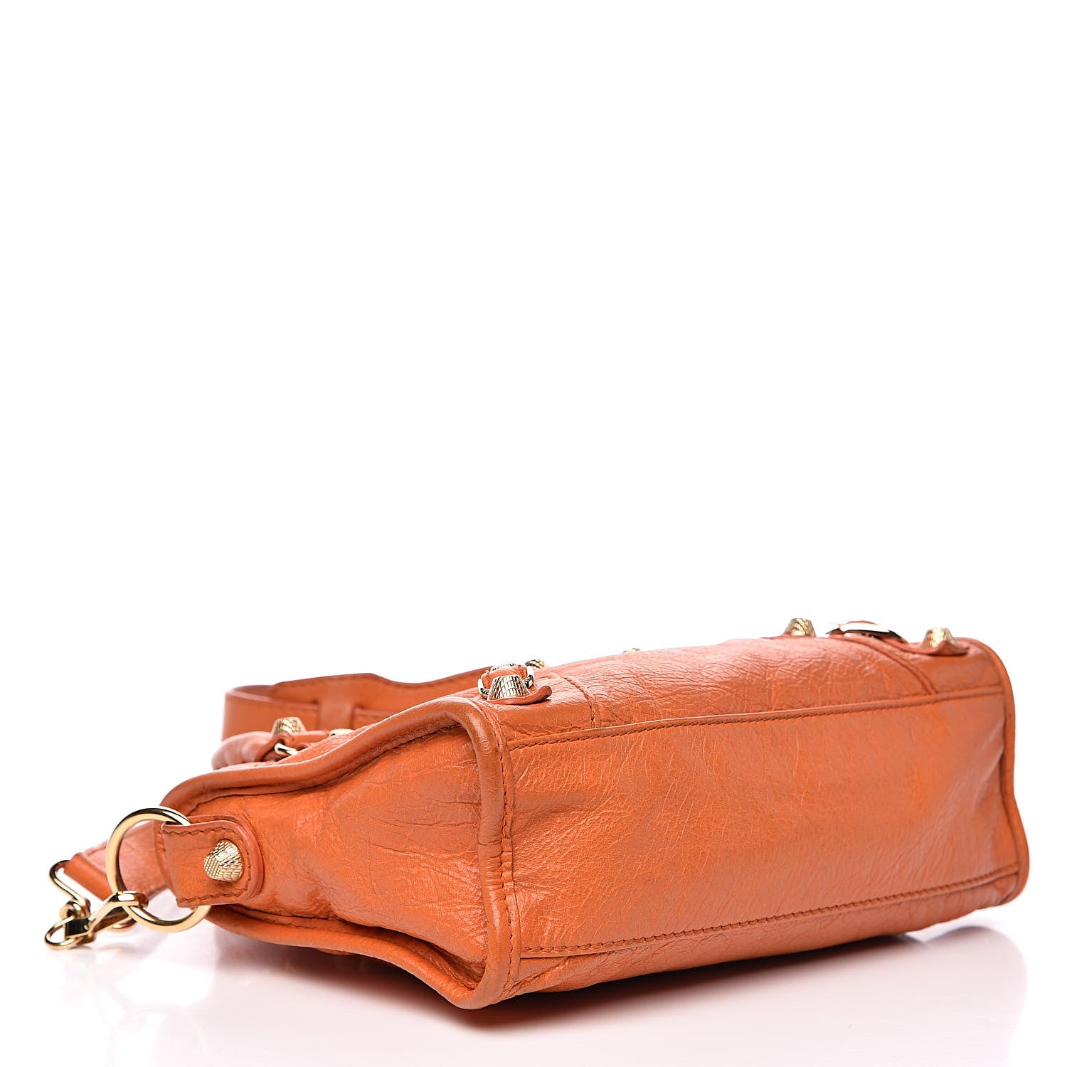 Balenciaga Agneau Giant 12 Gold Hardware Mini City Tangerine 4 of 15