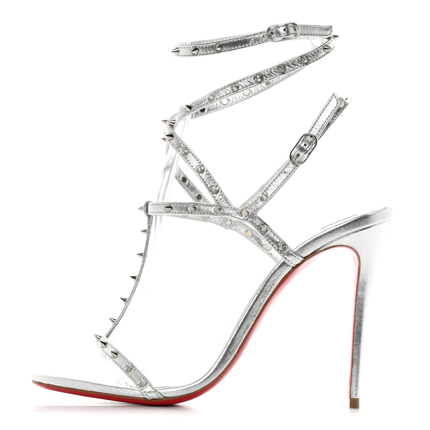 Nappa Bombina Spikes 100 Sandals 39 Silver