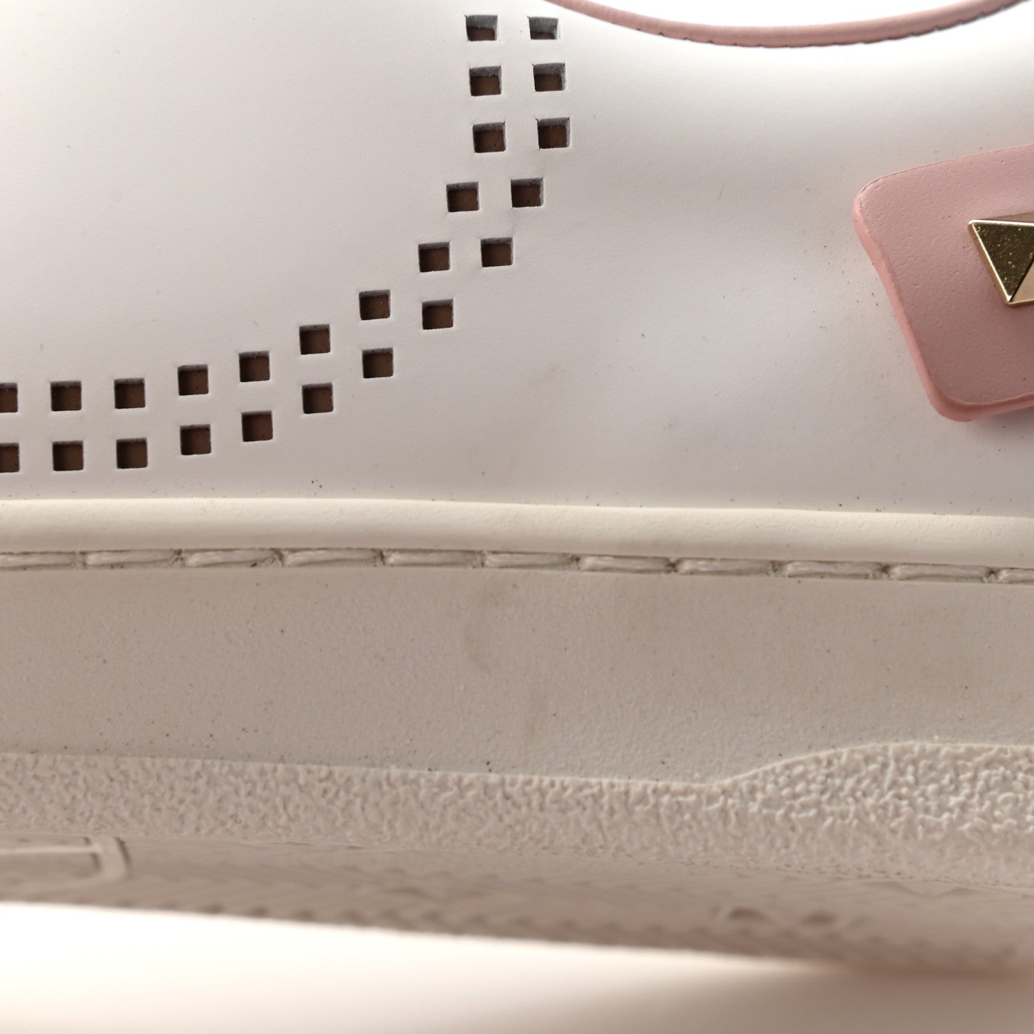 Valentino Garavani Calfskin Womens Backnet Sneakers 39.5 White Water Rose 14 of 15