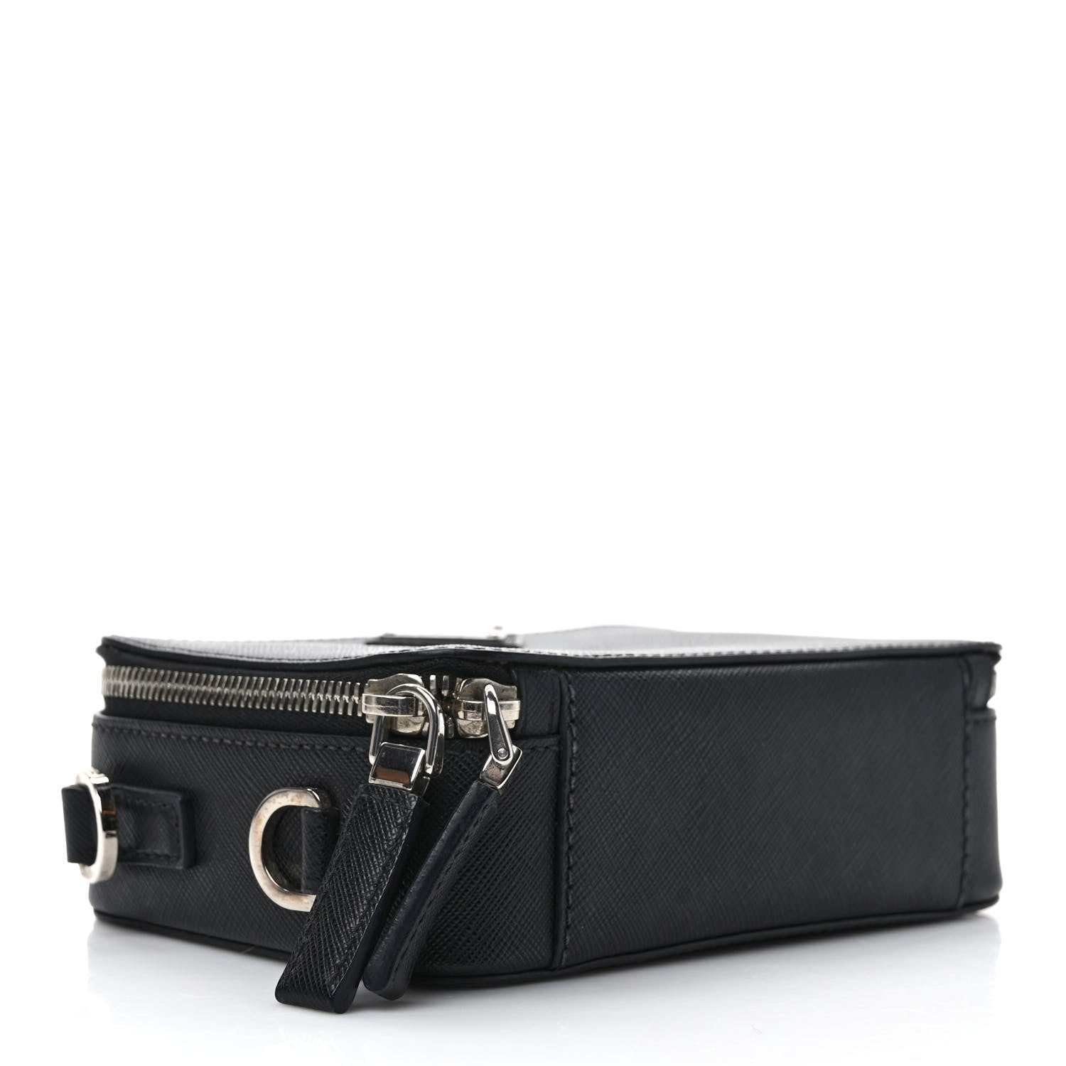 Prada Saffiano Travel Small Brique Top Handle Crossbody Bag Black 4 of 8