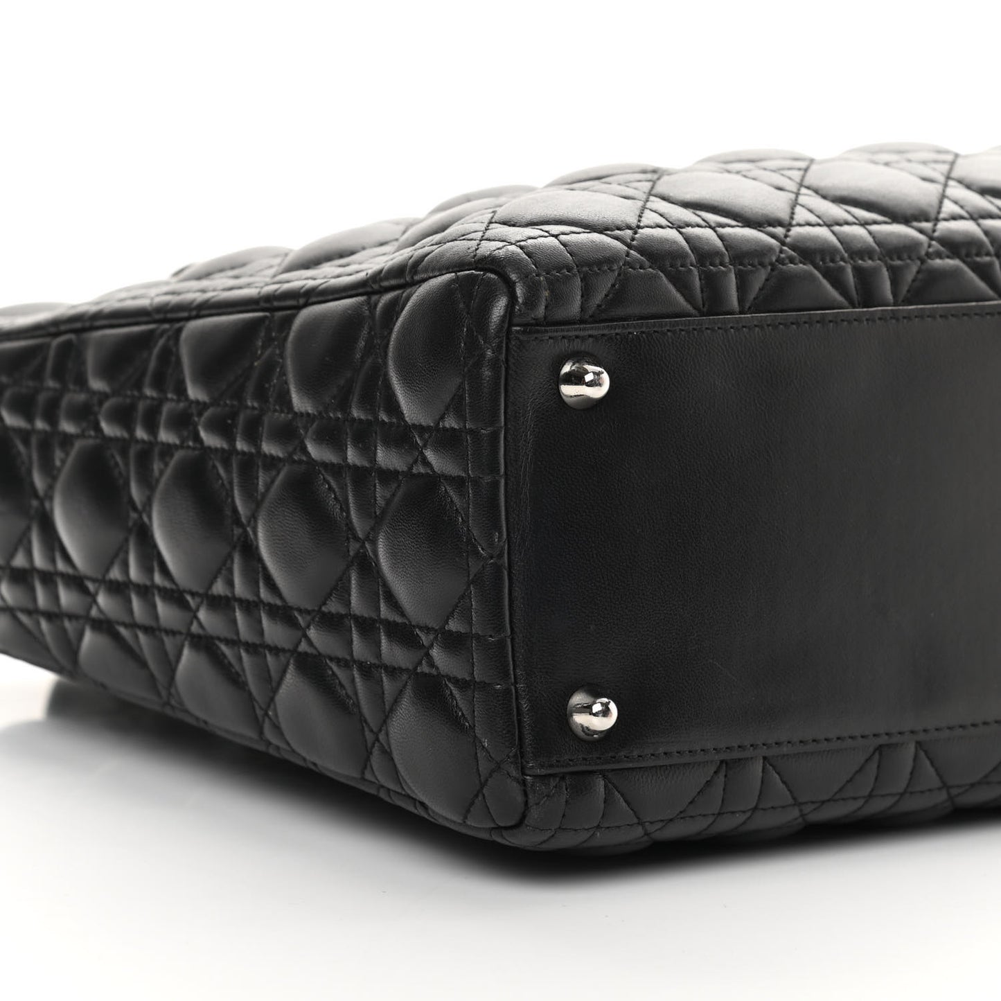 Lambskin Cannage Large Lady Dior Black