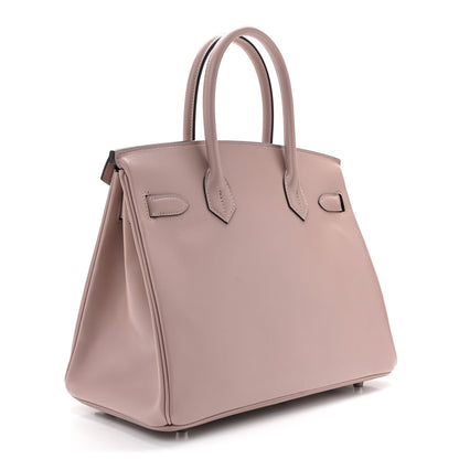 Hermes Veau Tadelakt Birkin 30 Glycine 3 of 11