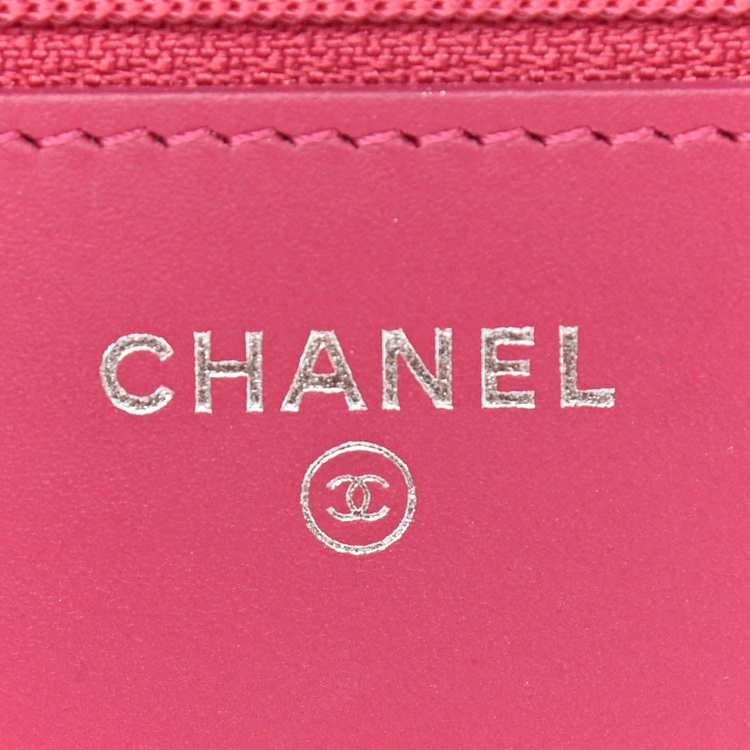 Chanel Patent Quilted Brilliant Wallet On Chain WOC Dark Pink 6 of 12