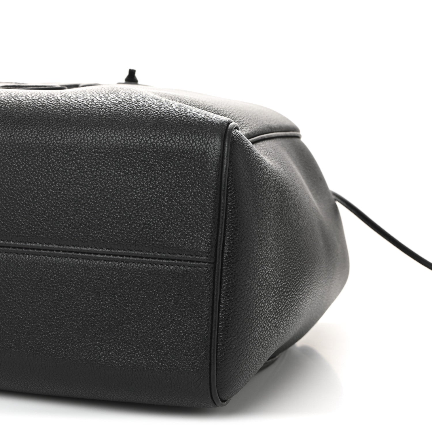 Celine Calfskin Cuir Triomphe Cabas Drawstring Black 9 of 9