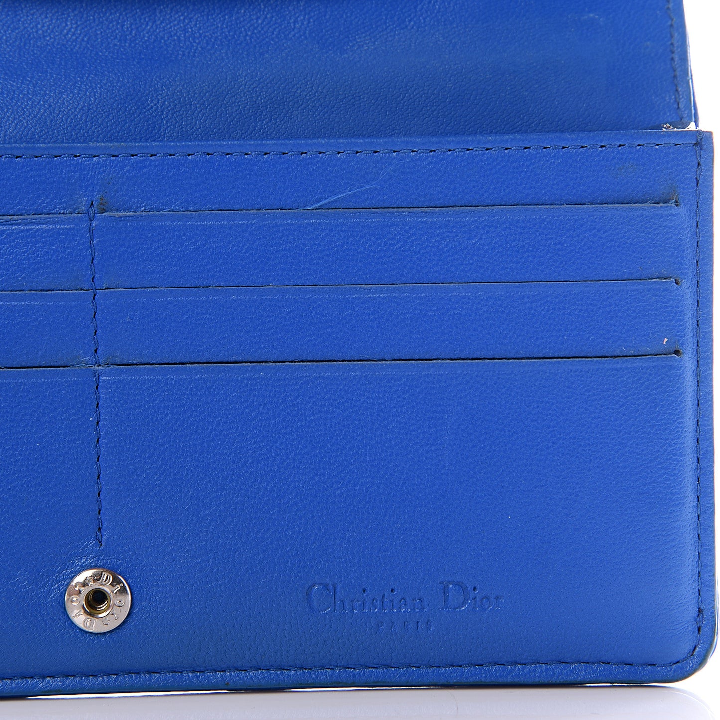 Lambskin Cannage Rendezvous Wallet Blue