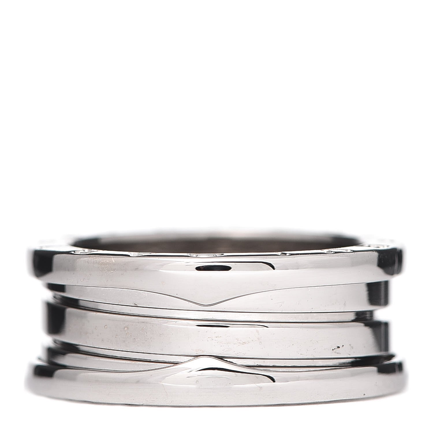 Bulgari 18K White Gold B.Zero1 Three-Band Ring 54 6.75 1 of 4