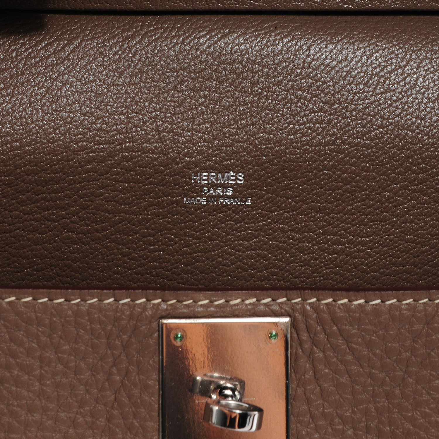 Hermes Taurillon Clemence Jypsiere 28 Etoupe 6 of 8