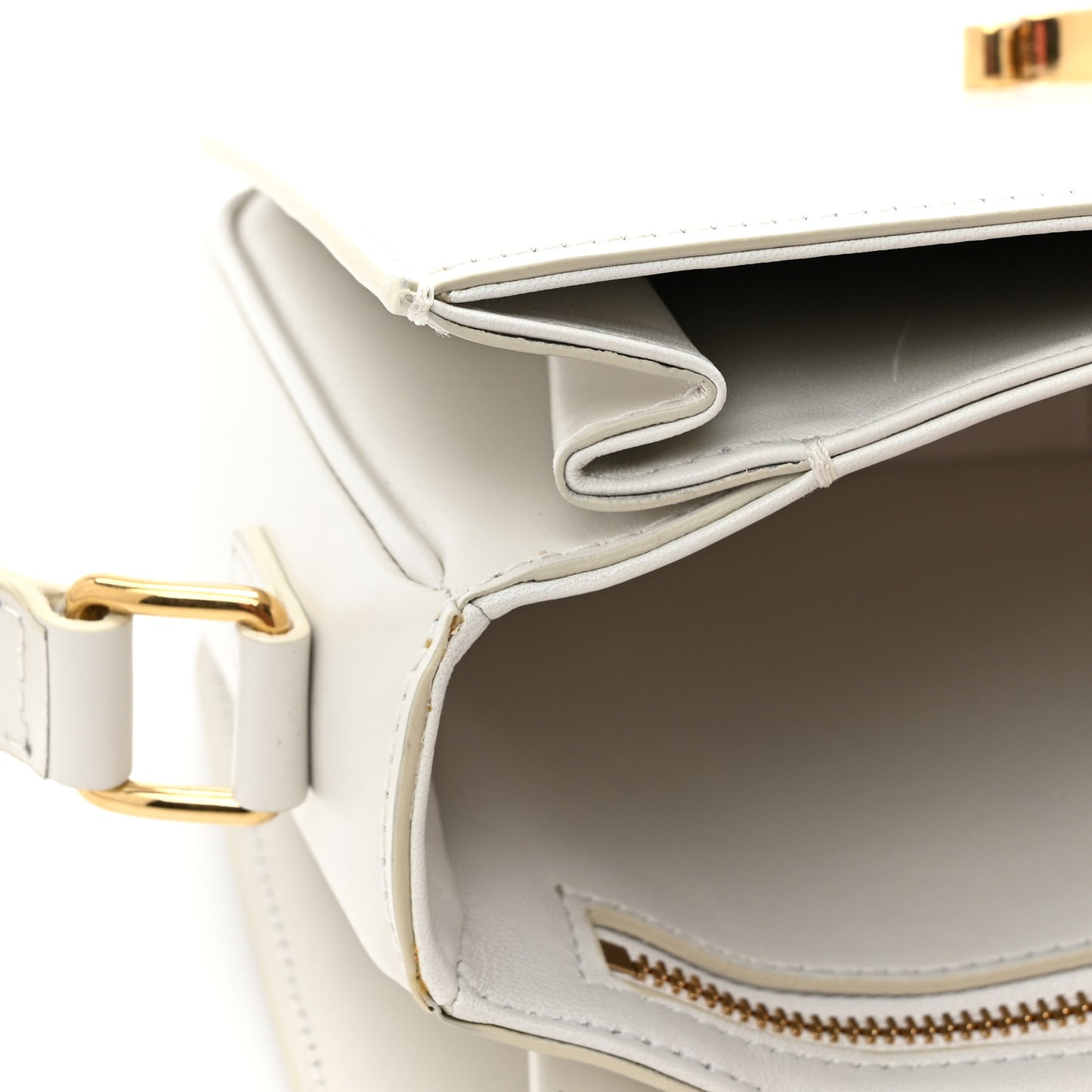 Shiny Calfskin Medium Triomphe White