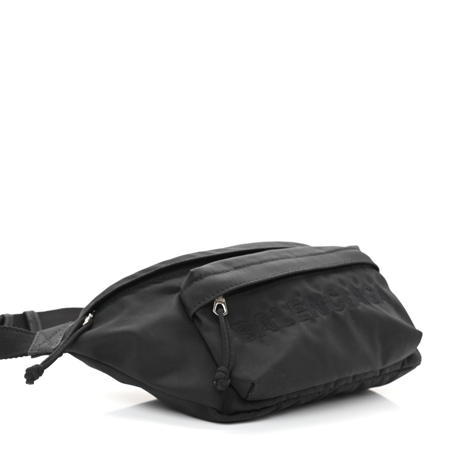 Balenciaga Textured Sport Nylon Logo Embroidered Wheel Beltpack Black 4 of 8