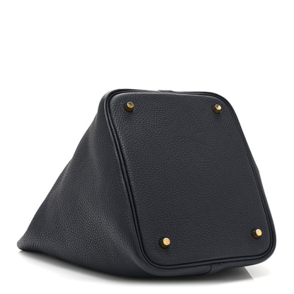 Hermes Taurillon Clemence Picotin Lock 22 MM Bleu Nuit 4 of 10