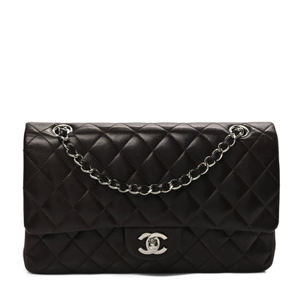 Chanel Lambskin Quilted Medium Double Flap Dark Brown 1 of 11