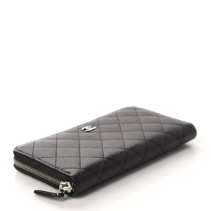 Chanel Caviar Quilted Large Gusset Zip Around Wallet Black 4 of 13