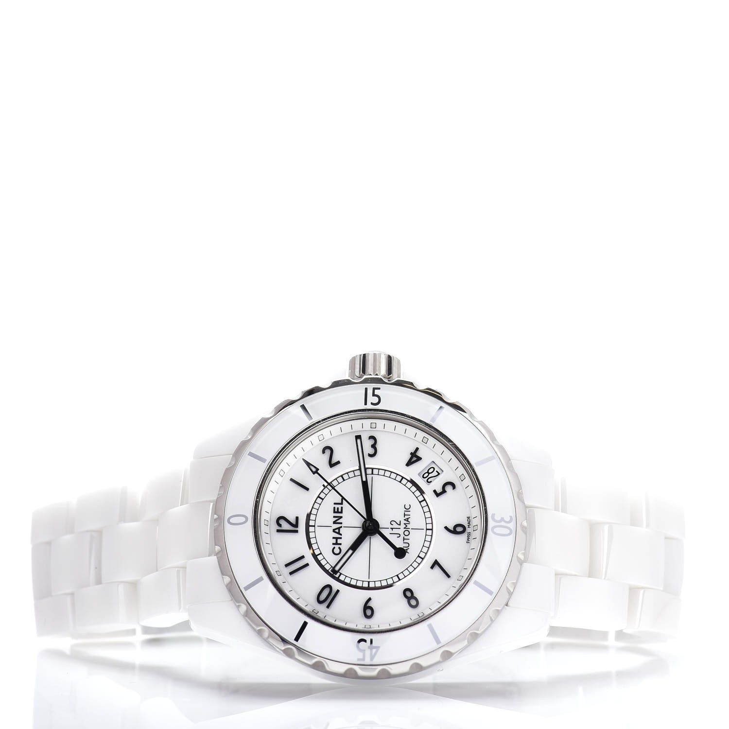 Chanel Stainless Steel Ceramic 38mm J12 Automatic Watch White 3 of 5