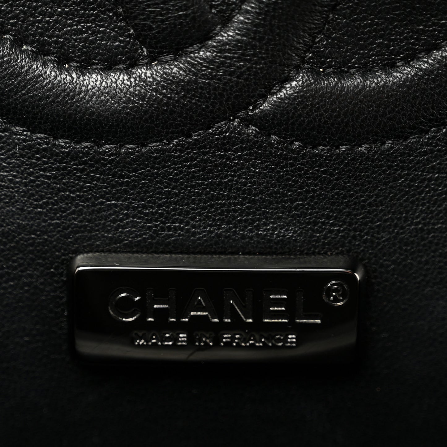 Satin Sequin Embroidered Medium Double Flap Black