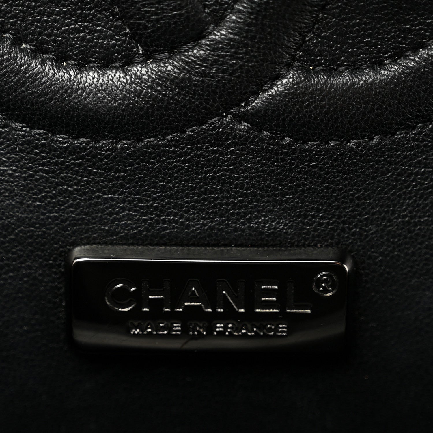 Chanel Satin Sequin Embroidered Medium Double Flap Black 6 of 12