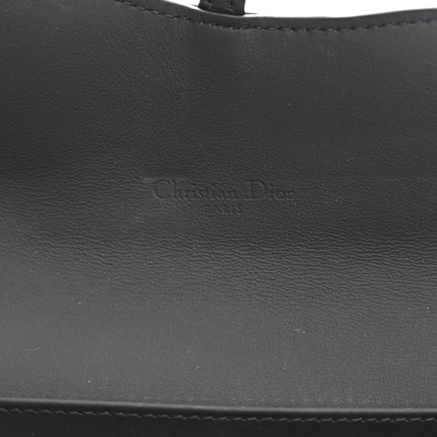 Christian Dior Ultra Matte Calfskin Saddle Chain Wallet Pouch Black 7 of 10