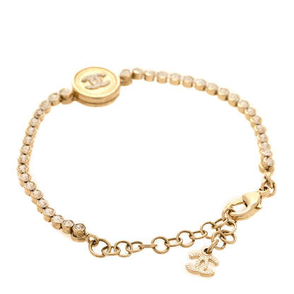 Chanel Crystal CC Chain Bracelet Gold 3 of 5