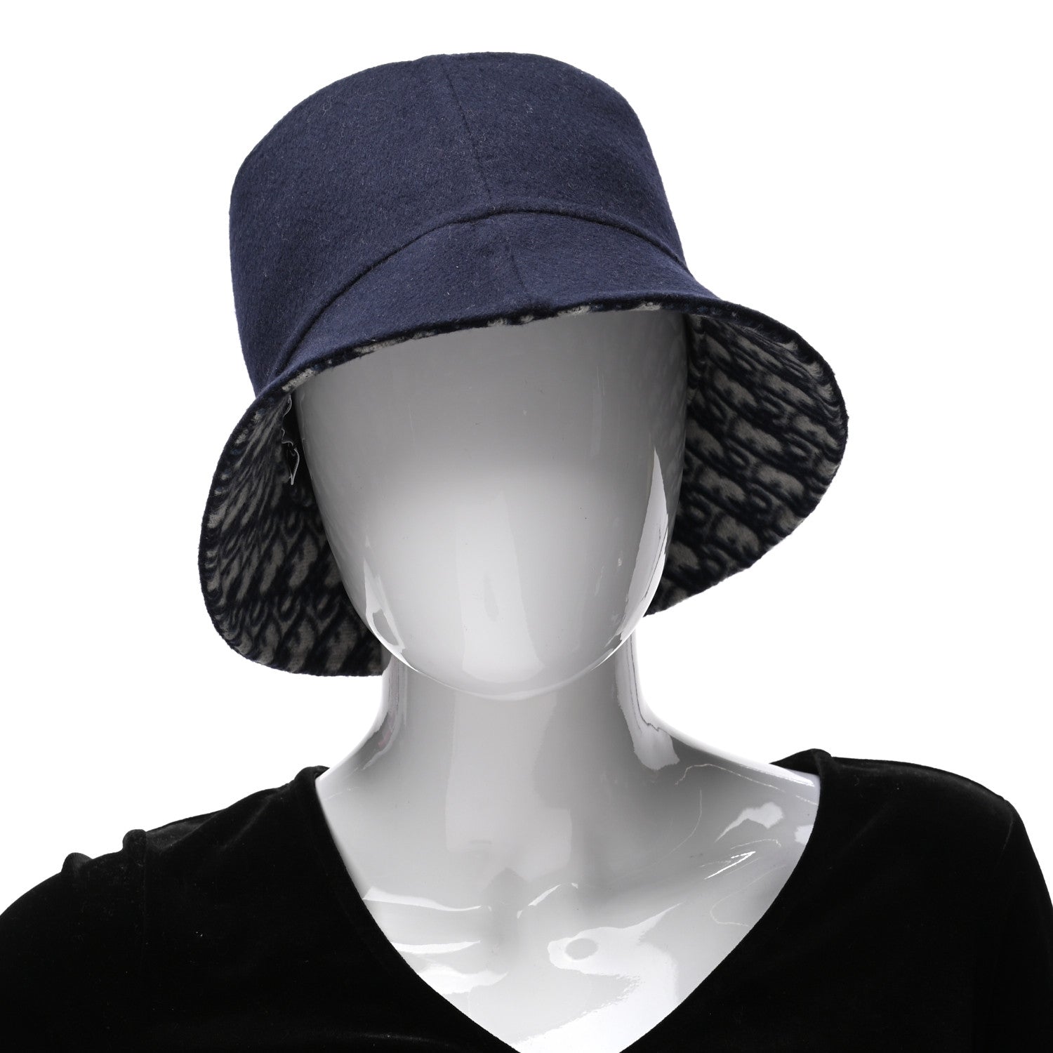 Christian Dior Oblique Jacquard Bucket Hat 59 Blue 2 of 6