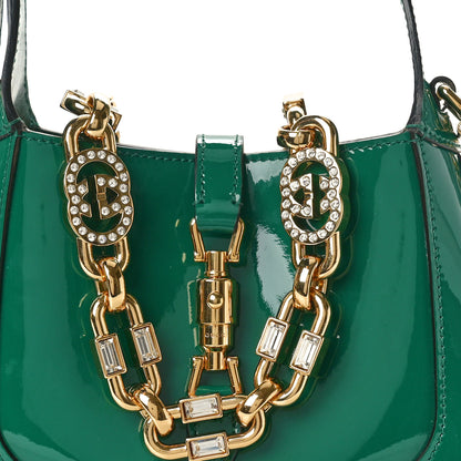 Gucci Patent Mini Jackie 1961 Crystal Hobo Emerald 8 of 10