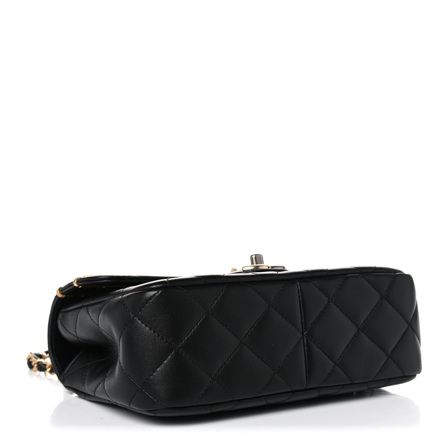 Chanel Lambskin Quilted Small Coco Clips Single Flap Black 4 of 10