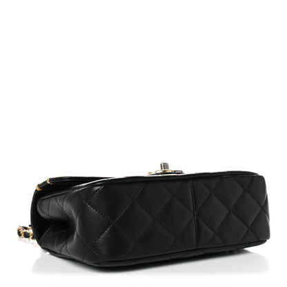 Chanel Lambskin Quilted Small Coco Clips Single Flap Black 4 of 10