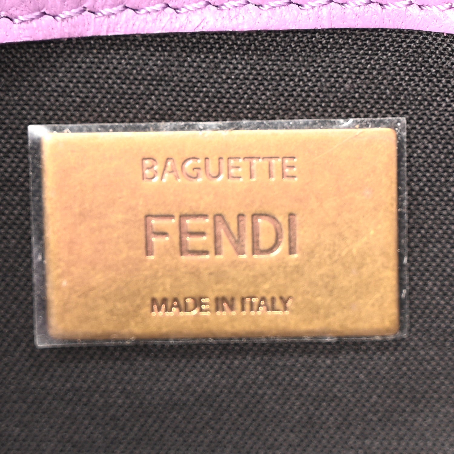 Fendi Nappa FF 1974 Embossed Baguette Agapanto 6 of 11