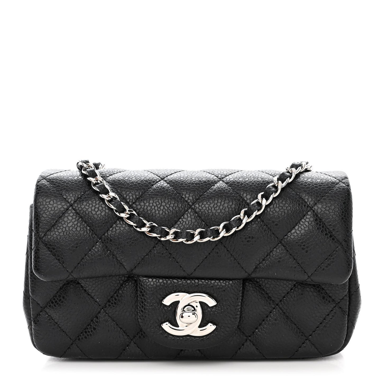 Caviar Quilted Extra Mini Flap Black