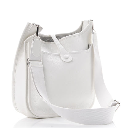 Hermes Taurillon Clemence Evelyne III PM White 3 of 9