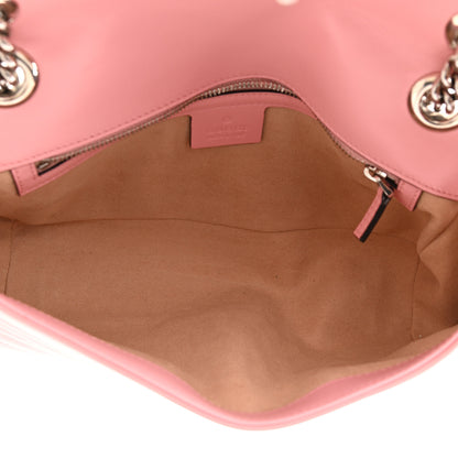 Gucci Calfskin Matelasse Small GG Marmont Shoulder Bag Wild Rose 6 of 9
