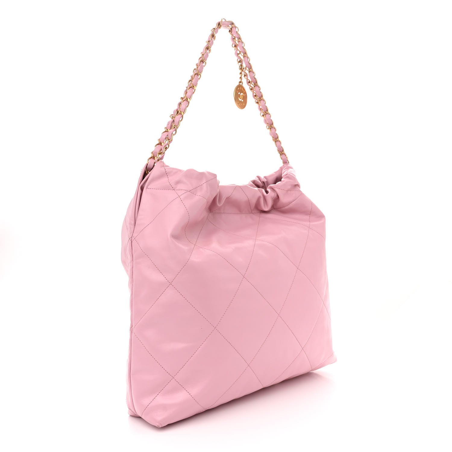 Chanel Shiny Calfskin Quilted Chanel 22 Pink 4 of 12