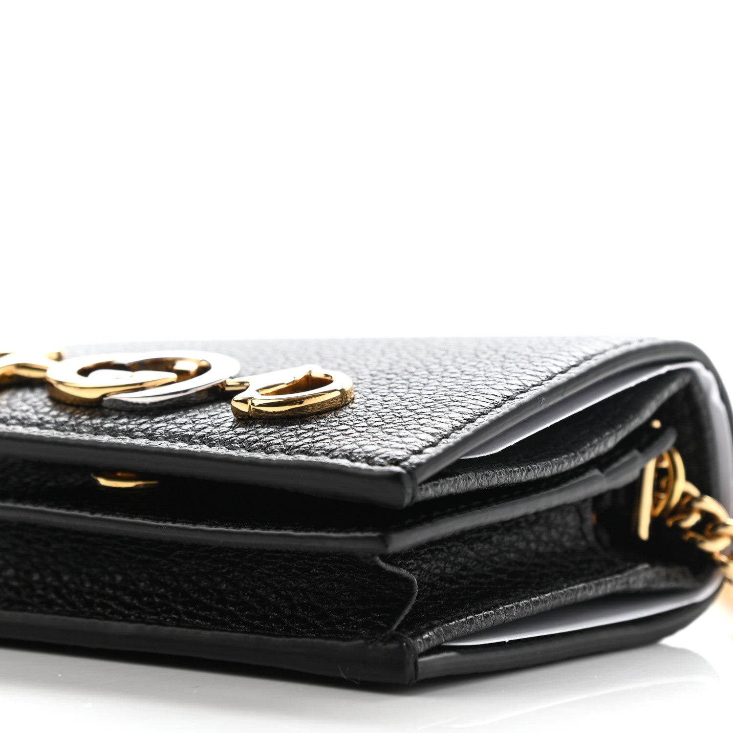Gucci Grainy Calfskin Zumi Card Case Wallet Black 8 of 8
