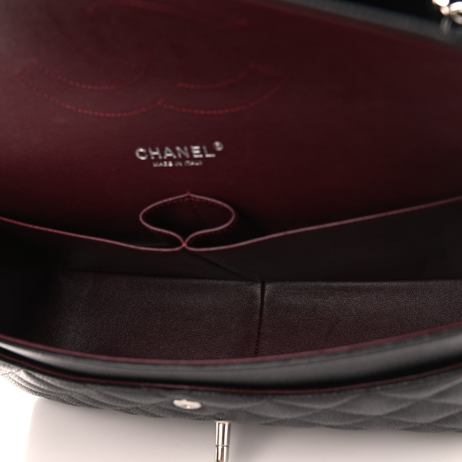 Chanel Caviar Quilted Jumbo Double Flap Black 5 of 9