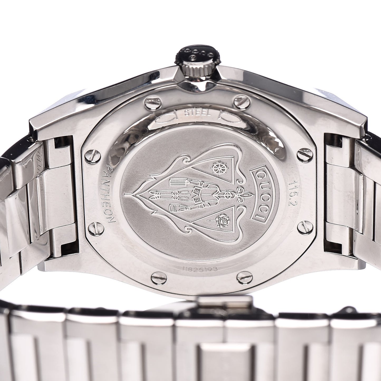 Stainless Steel 44mm Pantheon Quartz Watch Black