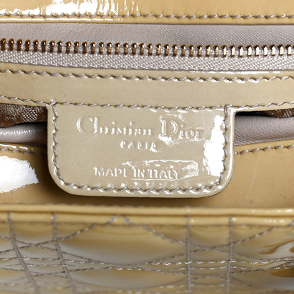 Christian Dior Patent Cannage Stitched Medium Lady Dior White 5 of 11