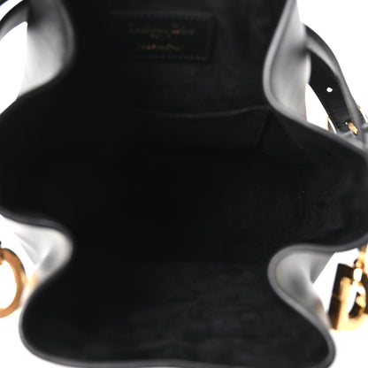 Christian Dior Calfskin CD Embossed Medium C'est Chain Bucket Bag Black 5 of 11