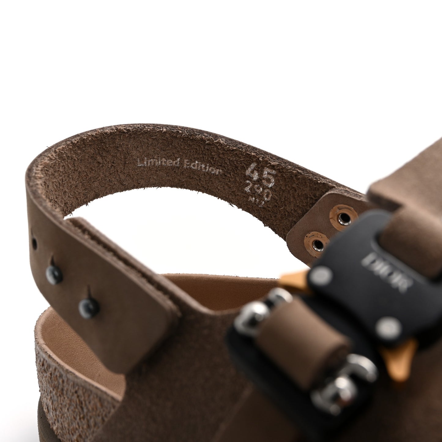X BIRKENSTOCK Felted Wool Nubuck Calfskin Mens Milano Sandal 45 Brown