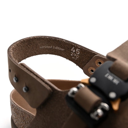 Christian Dior X BIRKENSTOCK Felted Wool Nubuck Calfskin Mens Milano Sandal 45 Brown 9 of 10