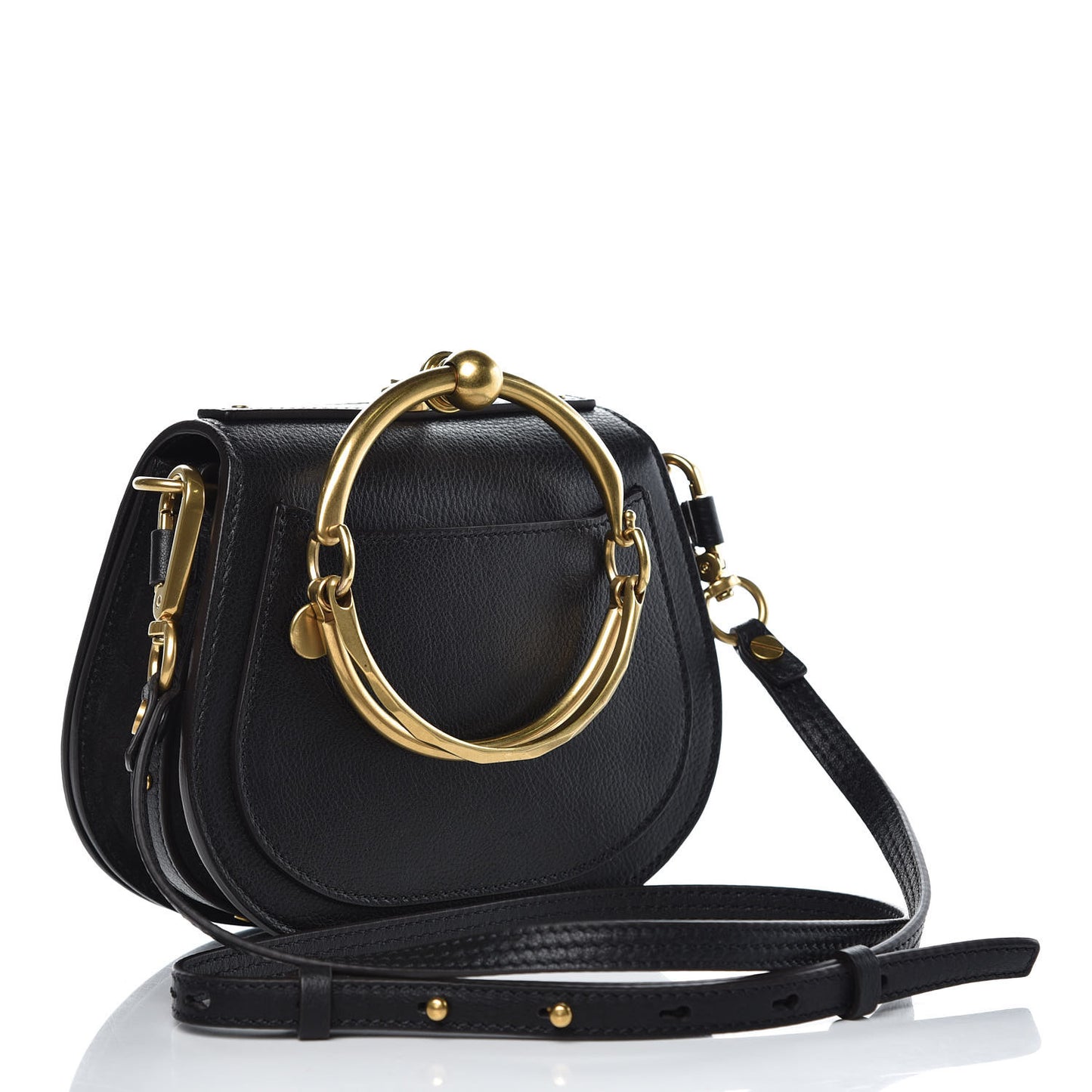 Calfskin Small Nile Bracelet Bag Black