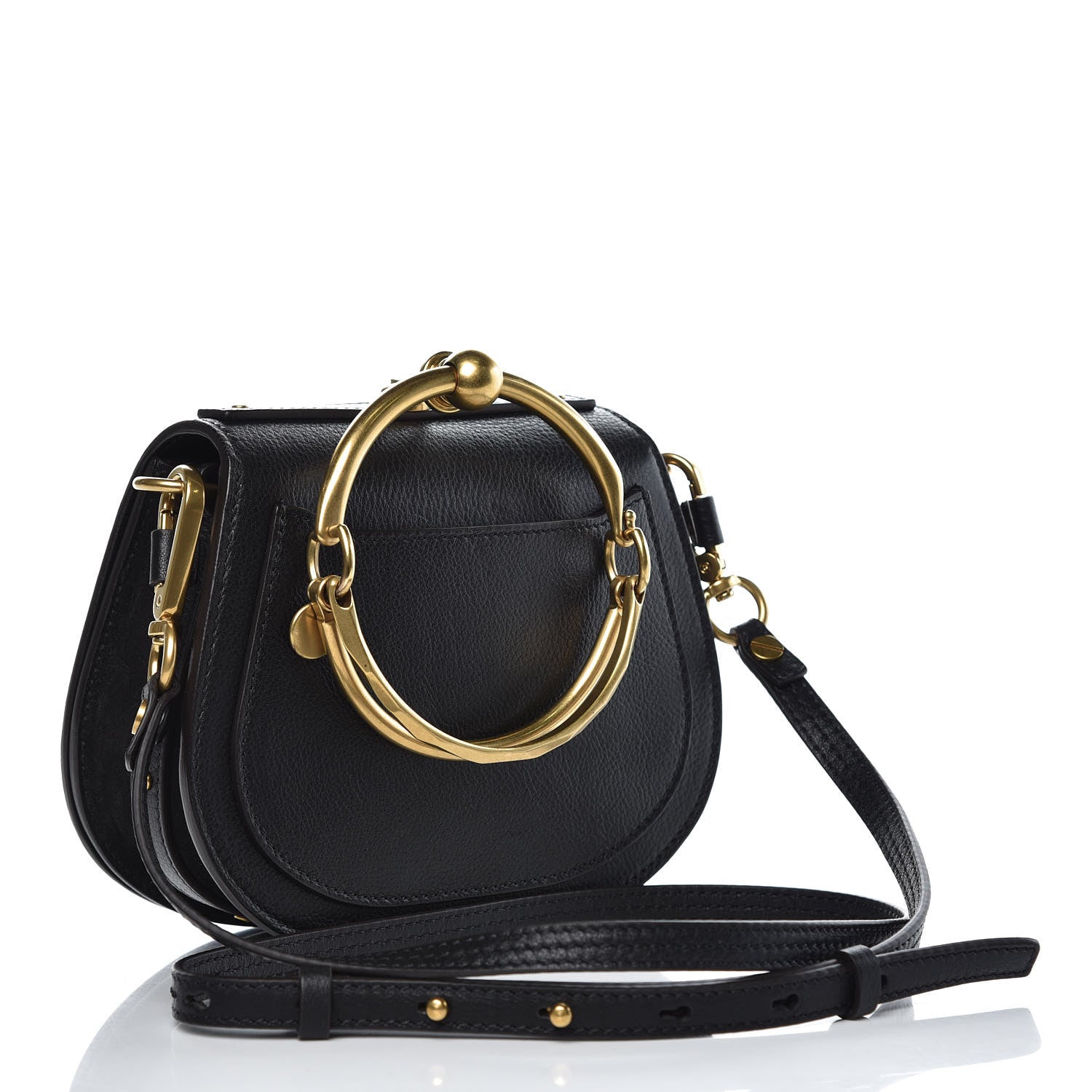 Chloe Calfskin Small Nile Bracelet Bag Black 3 of 8