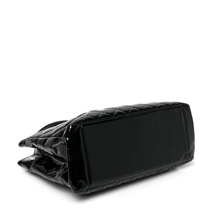 Chanel Patent Quilted Grand Shopping Tote GST Black 4 of 11