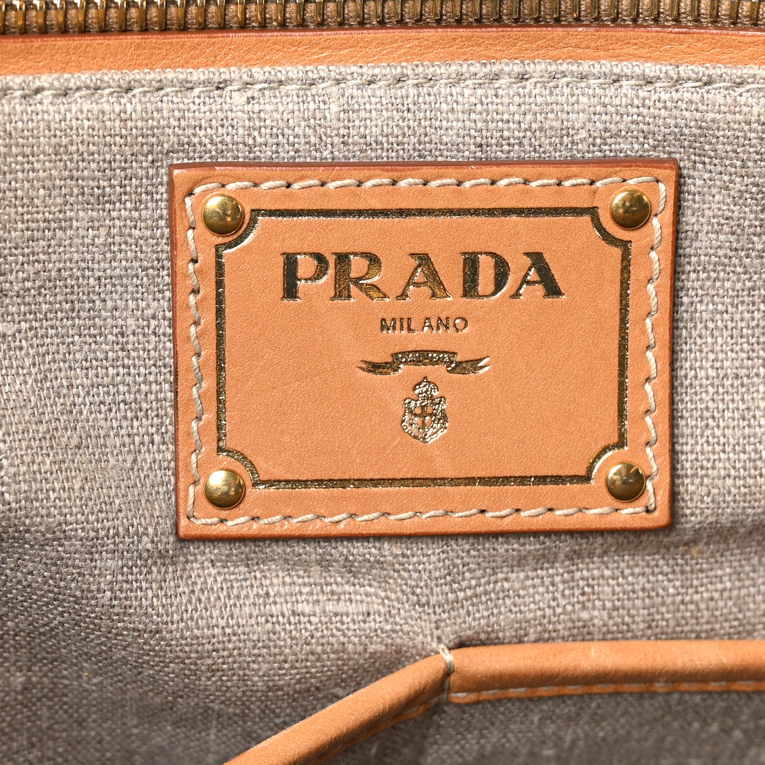 Prada Denim Large Logo Shopping Tote 6 of 9