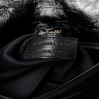Saint Laurent Crinkled Calfskin Matelasse Monogram Medium Niki Chain Satchel Black 7 of 10