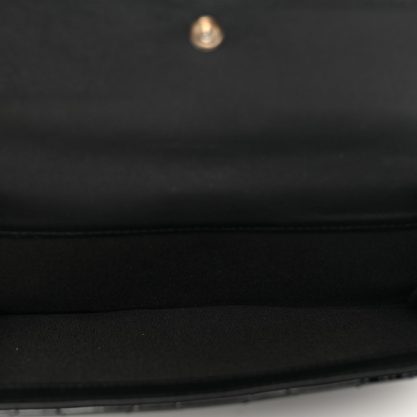 Patent Quilted Large Brilliant Flap Wallet Black