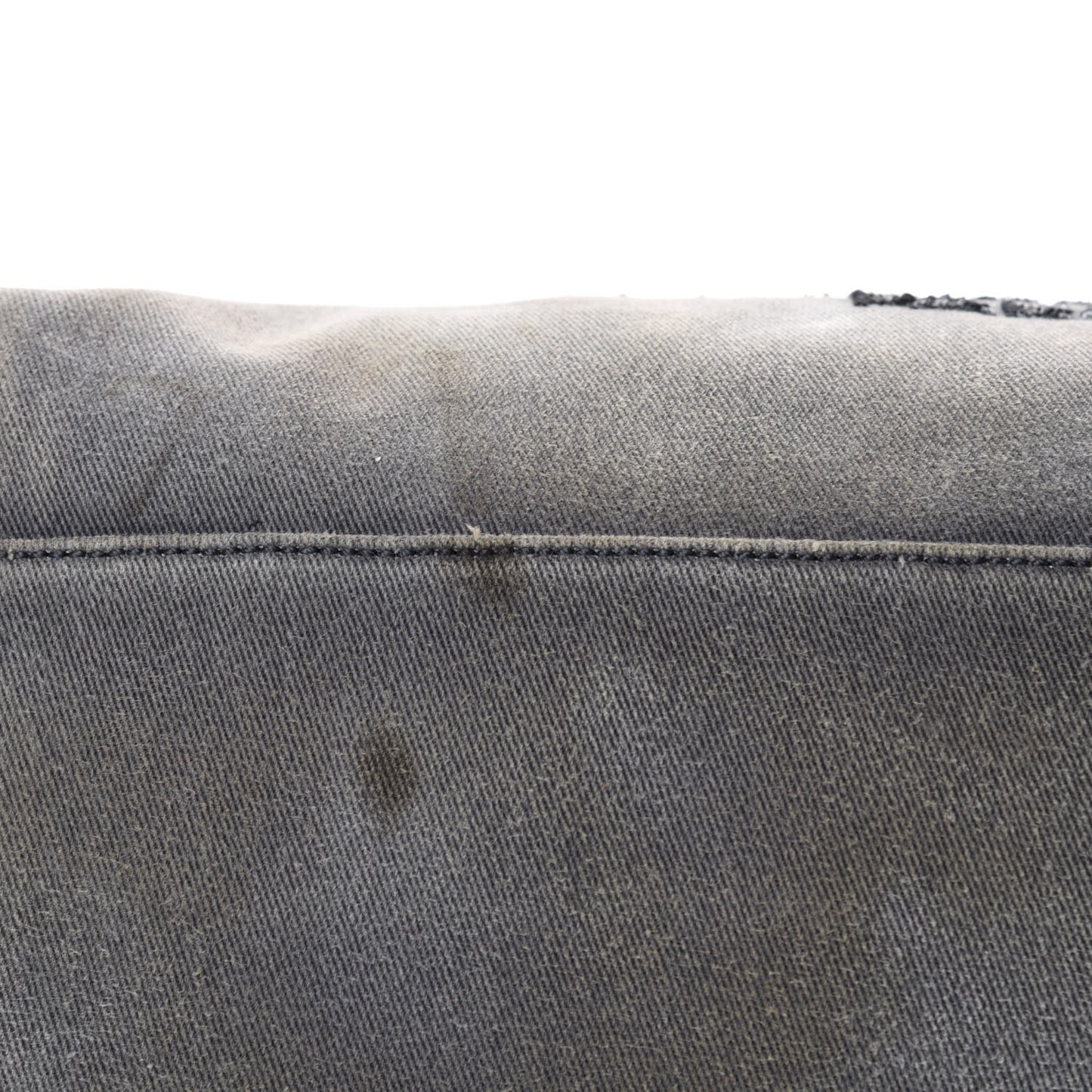 Canvas Sequin Medium Deauville Tote Charcoal