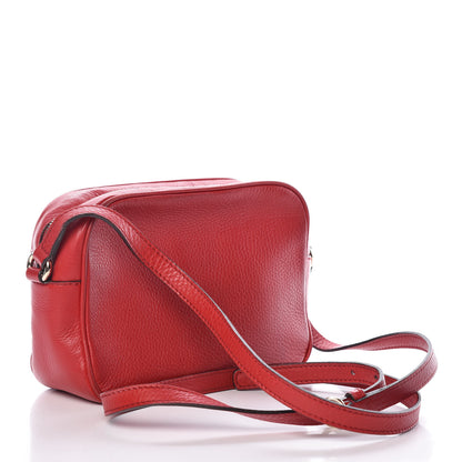 Gucci Pebbled Calfskin Small Soho Disco Bag Tabasco Red 3 of 18